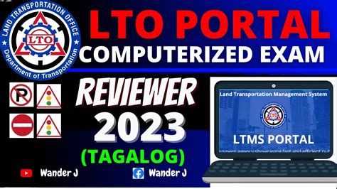 LTO PORTAL EXAM REVIEWER (COMPUTERIZED EXAM).
